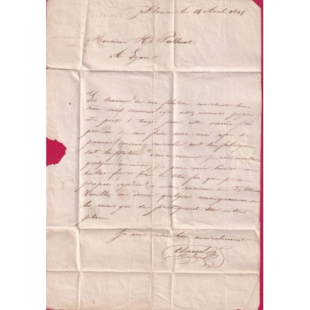 CAD TYPE 15 PRIVAS ARDECHE OR FLAVIAC + DECIME RURAL POUR LYON LETTRE COVER