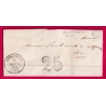 CAD TYPE 14 ROMANECHE SAONE ET LOIRE BOITE RURALE C VILLIE MORGON RHONE 1851 POUR VILLEFRANCHE SUR SAONE LETTRE COVER