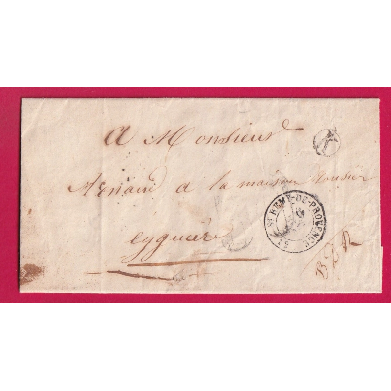 CAD TYPE 15 ST REMY DE PROVENCE BOUCHES DU RHONE BOITE RURALE K ST MORT ? POUR EYGUIERES LETTRE COVER