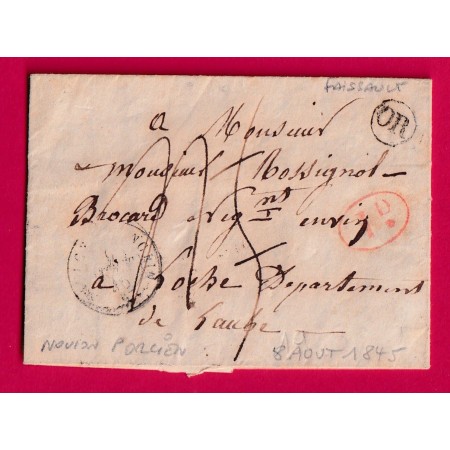 CAD TYPE 15 NOVION PORCIEN ARDENNES OR FAISSAULT + DECIME RURALE TAXE MODIFIEE POUR TROYES AUBE LETTRE COVER