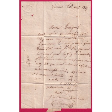 CAD TYPE 15 NOVION PORCIEN ARDENNES OR FAISSAULT + DECIME RURALE TAXE MODIFIEE POUR TROYES AUBE LETTRE COVER