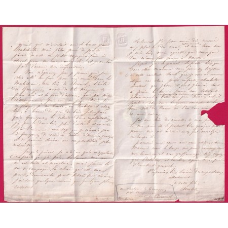 CAD TYPE 15 PLOERMEL MORBIHAN OR CHATEAU DE TRECESSON CAMPENEAC POUR NANTES LETTRE COVER