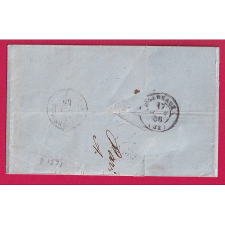 N°14 PARIS ETOILE BLEU + CAD BLEU POTHION 1342 1ER 60 POUR BORDEAUX INDICE 24 LETTRE COVER