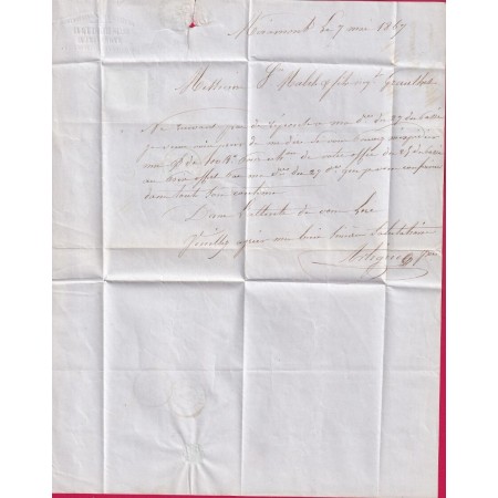 N°22 GC 3608 ST GAUDENS HAUTE GARONNE BOITE RURALE K MIRAMONT DE COMMINGUES POUR GRAULHET TARN 1867 LETTRE COVER