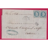 N°29 X2 OBLITERATION ANCRE MARITIME LIGNE X MARSEILLE POUR CATANE CATANA ITALIE ITALIA SICILIA VIA PALERMO LETTRE COVER