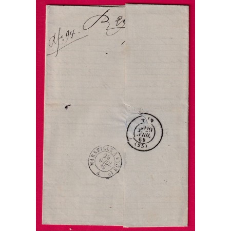 N°29 GC 2316 MENTON ALPES MARITIMES TAXE TAMPON 4 AFFRANC INSUFF POUR TAIN DROME LETTRE COVER