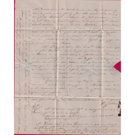 N°29 GC 2316 MENTON ALPES MARITIMES TAXE TAMPON 4 AFFRANC INSUFF POUR TAIN DROME LETTRE COVER
