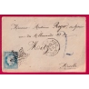 N°60 PARIS ETOILE 19 BT RICHARD LENOIR TAXE ALLEMANDE 2 METZ MOSELLE ALSACE LORRAINE 1872 ALLEMAGNE LETTRE COVER