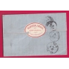 N°59 60 GC 3153 RIVESALTES PYRENES ORIENTALES POUR COLMAR ALSACE LORRAINE ALLEMAGNE LETTRE COVER ETIQUETTE PUB