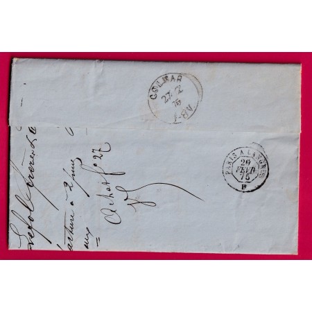 N°55 60 GC 568 BOURG SUR GIRONDE POUR COLMAR ALSACE LORRAINE ALLEMAGNE LETTRE COVER