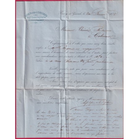 N°55 60 GC 568 BOURG SUR GIRONDE POUR COLMAR ALSACE LORRAINE ALLEMAGNE LETTRE COVER