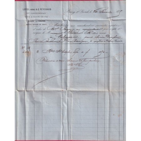 N°55 60 GC 568 BOURG SUR GIRONDE POUR COLMAR ALSACE LORRAINE ALLEMAGNE LETTRE COVER