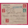 N°137 138 X3 PERFORE COMPTOIR ESCOMTE BAYONNE BASSES ALPES RECOMMANDE BEZIERS HERAULT 1907 LETTRE COVER