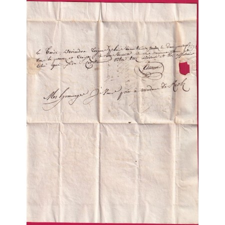 MARQUE 78 VENCE DIMENSION 39X9 VAR TARDIVE 1832 NON SIGNALE PAR V. POTHION POUR ISSOIRE PUY DE DOME LETTRE COVER