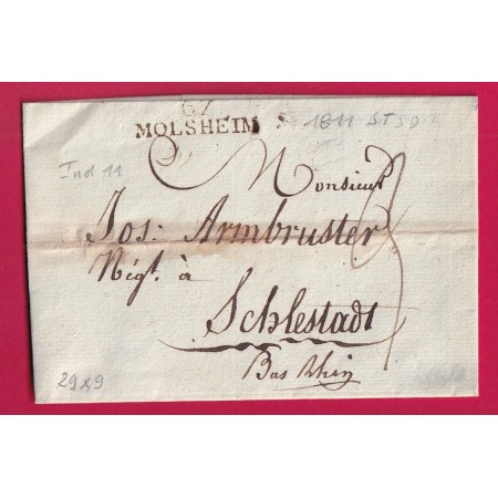 MARQUE 67 MOLSHEIM BAS RHIN POUR SCHELESTAT SELESTAT INDICE 11 LETTRE COVER