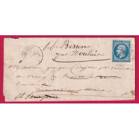 N°14 PC 1512 HERISSON ALLIER POUR ST POURCAIN REEXP MOULINS INDICE 10 LETTRE COVER