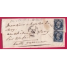 N°14 BLEU NOIR PC 3255 VERFEIL EN ARRIVE DEPART TOULOUSE HAUTE GARONNE LETTRE COVER