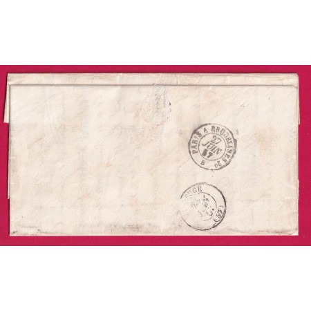 N°14 PAIRE TTB PARIS BUREAU A POUR MAUBEUGE NORD LETTRE COVER