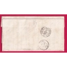 N°14 PAIRE TTB PARIS BUREAU A POUR MAUBEUGE NORD LETTRE COVER