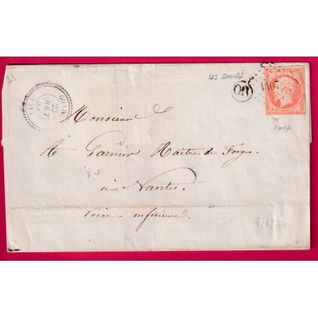 N°16 PC 1407 GOAREC COTES DU NORD OR LES SALLES POUR NANTES LETTRE COVER