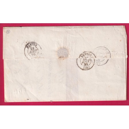 N°16 PC 1407 GOAREC COTES DU NORD OR LES SALLES POUR NANTES LETTRE COVER