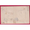 N°23 VARIETE PIQUAGE A CHEVAL PARIS ETOILE 1 POUR BARCELONE ESPAGNE SPAIN 1866 LETTRE COVER