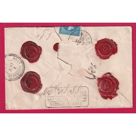 N°22 GC 2194 MARANS  CHARENTE INFERIEURE POUR PONT ROUSSEAU LOIRE INFERIEURE LETTRE CHARGE COVER