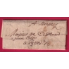 LETTRE DE GRENOBLE ISERE 1696 POUR LYON PRISON PIERRE CHAIZE + CROQUIS DANS TEXTE LETTRE COVER
