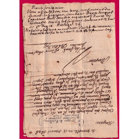LETTRE DE GRENOBLE ISERE 1696 POUR LYON PRISON PIERRE CHAIZE + CROQUIS DANS TEXTE LETTRE COVER