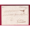 MARQUE MANUSCRIT DE COUTRAY BELGIQUE 1697 POUR LILLE FRANCE NORD LETTRE COVER