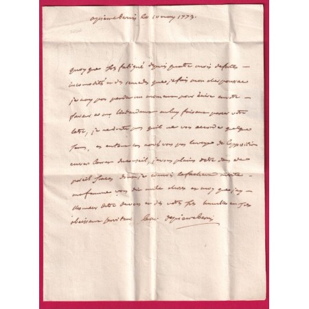 MARQUE S.ESP PONT ST ESPRIT GARD 1773 POUR NIMES LENAIN N°2 INDICE 10 LETTRE COVER