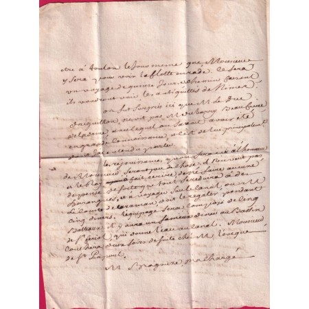 MARQUE DE TOULOUSE HAUTE GARONNE LENAIN N°41 1777 INDICE 12 POUR NIMES GARD LETTRE COVER