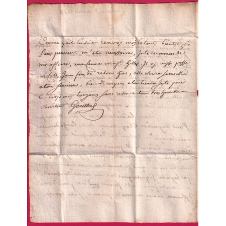 LETTRE DE NIMES GARD 1768 MENTION MANUSCRIT PAR EXPRES LETTRE COVER