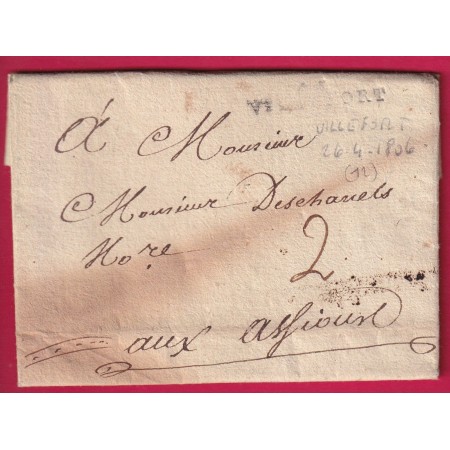 MARQUE 46 VILLEFORT LOZERE 1806 INDICE 12 LETTRE COVER