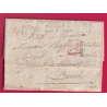 MARQUE P73P GUIGNES SEINE ET MARNE 1827 PORT VERIFIE POUR LUNEL HERAULT INDICE 14 LETTRE COVER