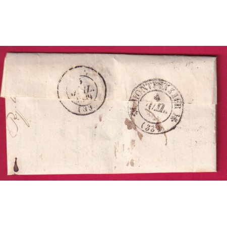 CAD TYPE 11 SAUVE GARD 1839 POUR MONTPELLIER HERAULT REEXP LUNEL INDICE 11 LETTRE COVER