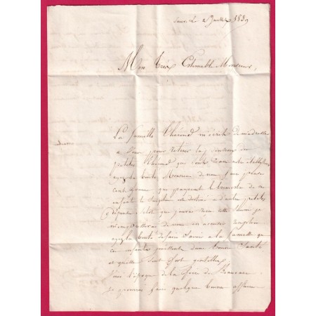 CAD TYPE 11 SAUVE GARD 1839 POUR MONTPELLIER HERAULT REEXP LUNEL INDICE 11 LETTRE COVER