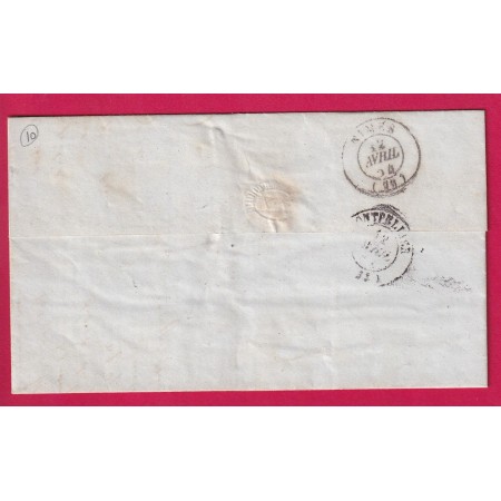 CURSIVE 6 LE THEIL D' ARDECHE CAD TYPE 15 MONTELIMAR POUR MONTPELLIER INDICE 10 LETTRE COVER