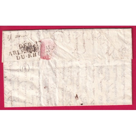DEBOURSE DEB 12 ARLES BOUCHES DU RHONE INDICE 17 DEPART 12 AIX EN PROVENCE LETTRE COVER