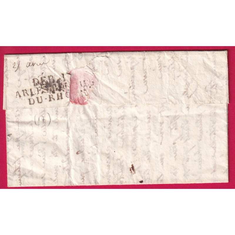 DEBOURSE DEB 12 ARLES BOUCHES DU RHONE INDICE 17 DEPART 12 AIX EN PROVENCE LETTRE COVER