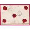 N°22 23 PARIS ETOILE 1 AVIS DE CHARGEMENT BUREAU J POUR VILLEFRANCHE SUR SAONE 1866 AVIS AU RECTO LETTRE COVER