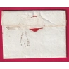 MARQUE DOUAI EN ROUGE DOUAY NORD LENAIN N°10 INDICE 12 POUR PARIS LETTRE COVER