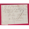 MARQUE 35 CHATEAUROUX INDRE 1797 MENTION ROUTE D'ORLEANS POUR GIEN LOIRET LETTRE COVER