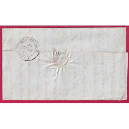 CAD TYPE 11 NANT AVEYRON POUR MONTPELLIER HERAULT 1841 INDICE 13 LETTRE COVER FRANCE