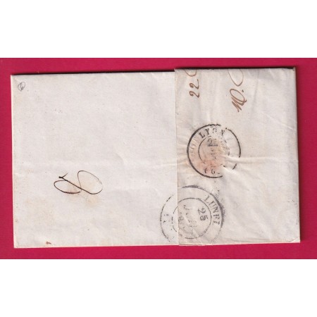 CAD TYPE 11 GRAY HAUTE SAONE + PP ROUGE POUR LUNEL HERAULT 1842 LETTRE COVER FRANCE