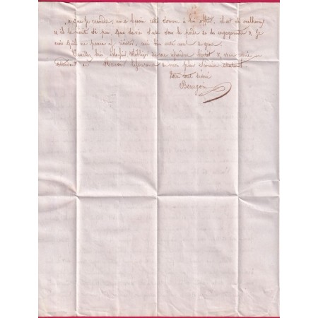 CAD TYPE 11 GRAY HAUTE SAONE + PP ROUGE POUR LUNEL HERAULT 1842 LETTRE COVER FRANCE