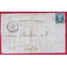 N°14 GC 3442 SOS LOT ET GARONNE CAD TYPE 22 DU 29 DEC 1862 GC PRECOCE POUR MONT DE MARSAN LANDES LETTRE COVER