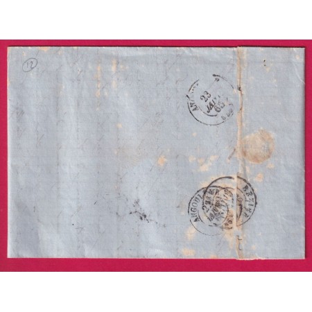 N°22 GC 3395 SERVIAN HERAULT CAD TYPE 22 POUR ANGOULEME INDICE 12 LETTRE COVER