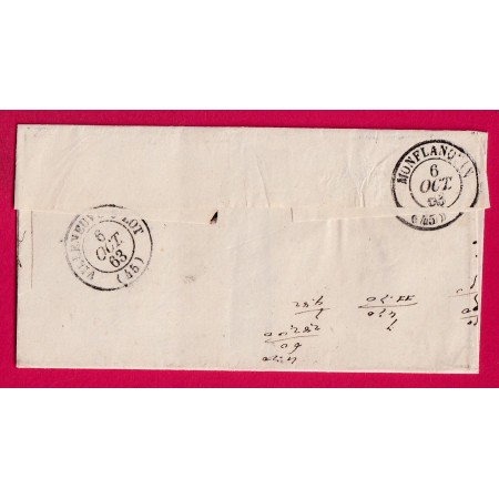 N°22 GC 2403 MONFLANQUIN LOT ET GARONNE BOITE RURALE G LACAPELLE BIRON POUR VILLENEUVE SUR LOT LETTRE COVER