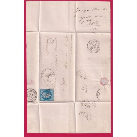 N°22 GC 2403 MONFLANQUIN LOT ET GARONNE BOITE RURALE G LACAPELLE BIRON POUR VILLENEUVE SUR LOT LETTRE COVER